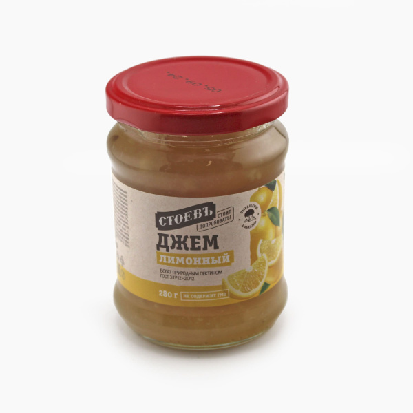 Джем СТОЕВЪ лимонный 280 гр ст/б